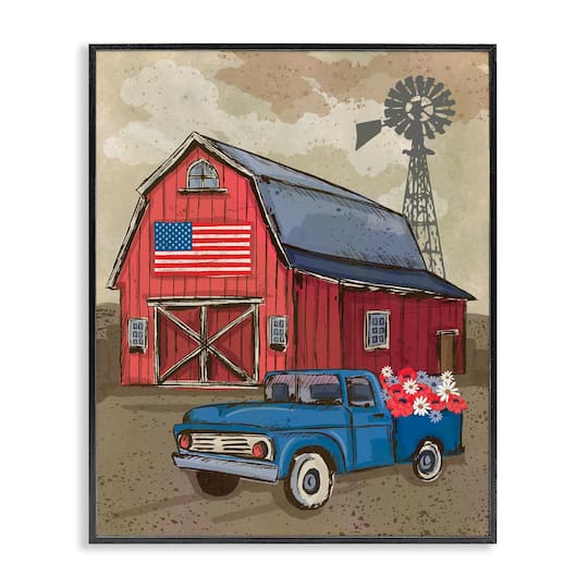 Stupell Industries Vintage Americana Barn Framed Giclee Art